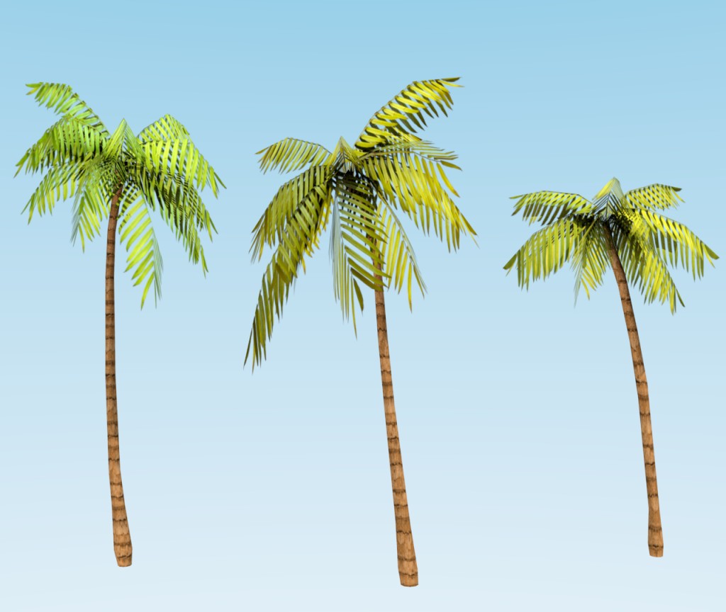 Low-poly Good Quality Palm trees preview image 1
